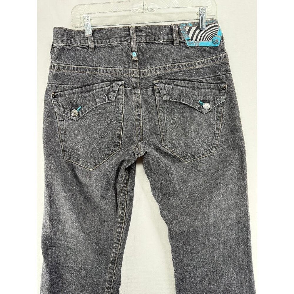 Vtg Lost Enterprises Black Jeans Boot Down Fit Baggy Mens 33x30 Y2K Skater Pants